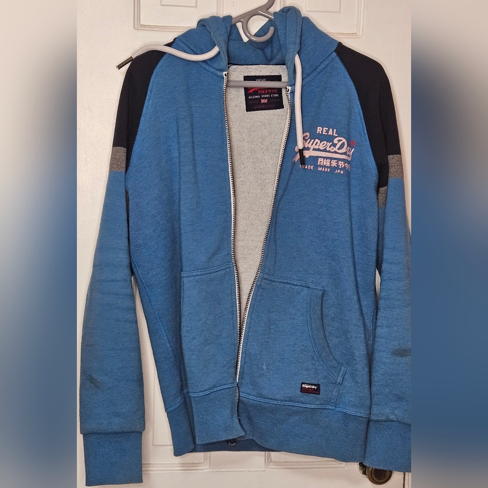 Superdry Blue Zip-Up Hoodie